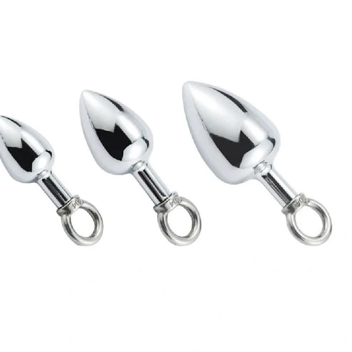 Anal Hook Cock Steel Stainless Set with DiscreetChoice 4663 Ring 0728